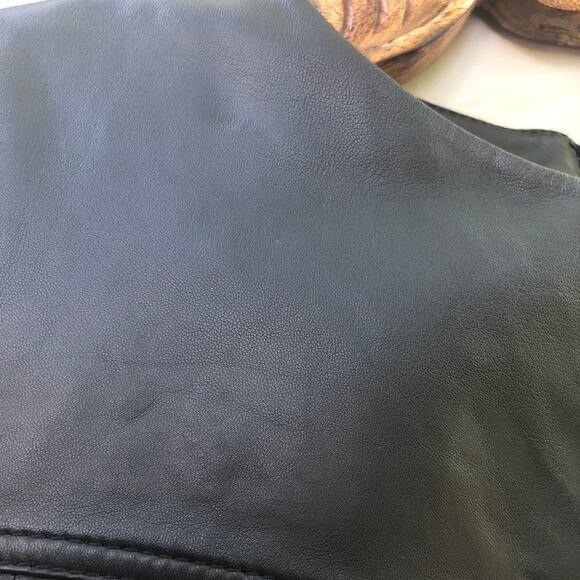 Zadig Voltaire Deluxe Lamb Leather Fringe Moto Top Black Small - Picture 7 of 12